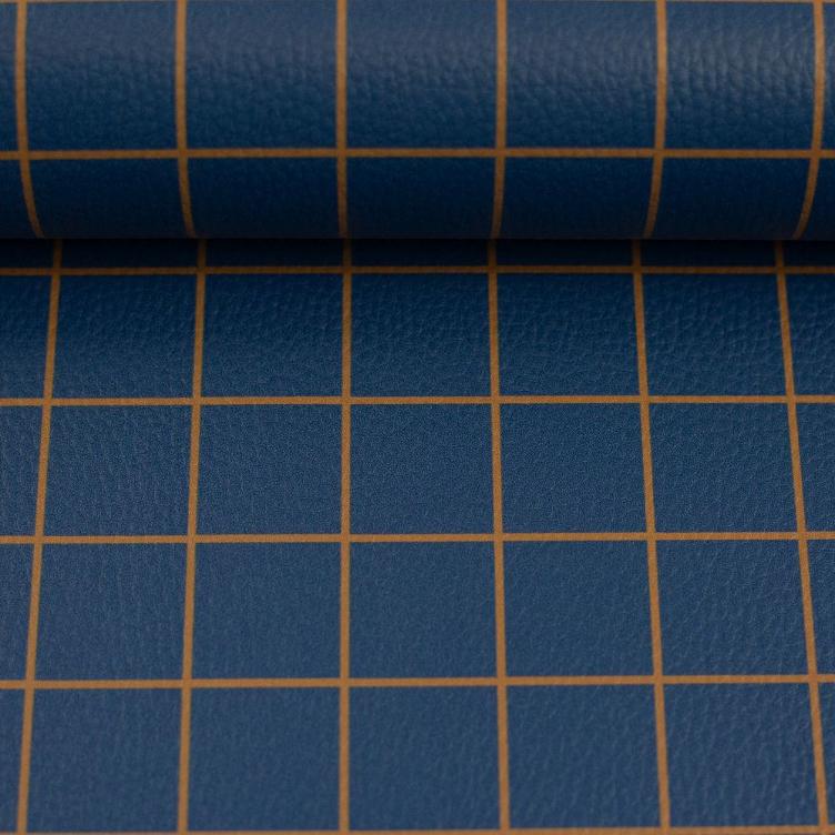 Happy KARO Kunstleder `by Cherry Picking`, Navy/Gold