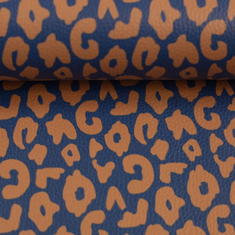 Happy Leo Kunstleder `by Cherry Picking`, Blau/Camel