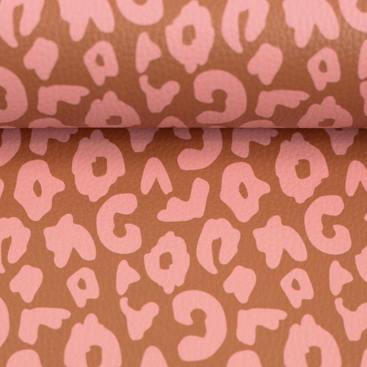 Happy Leo Kunstleder `by Cherry Picking`, Camel/Rosa