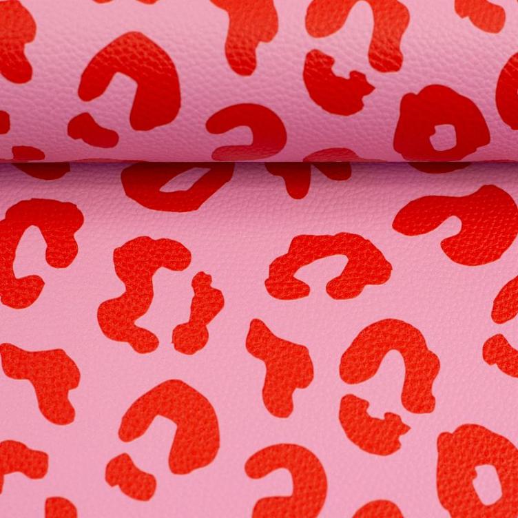 Happy Leo Kunstleder `by Cherry Picking`, Rosa/Rot