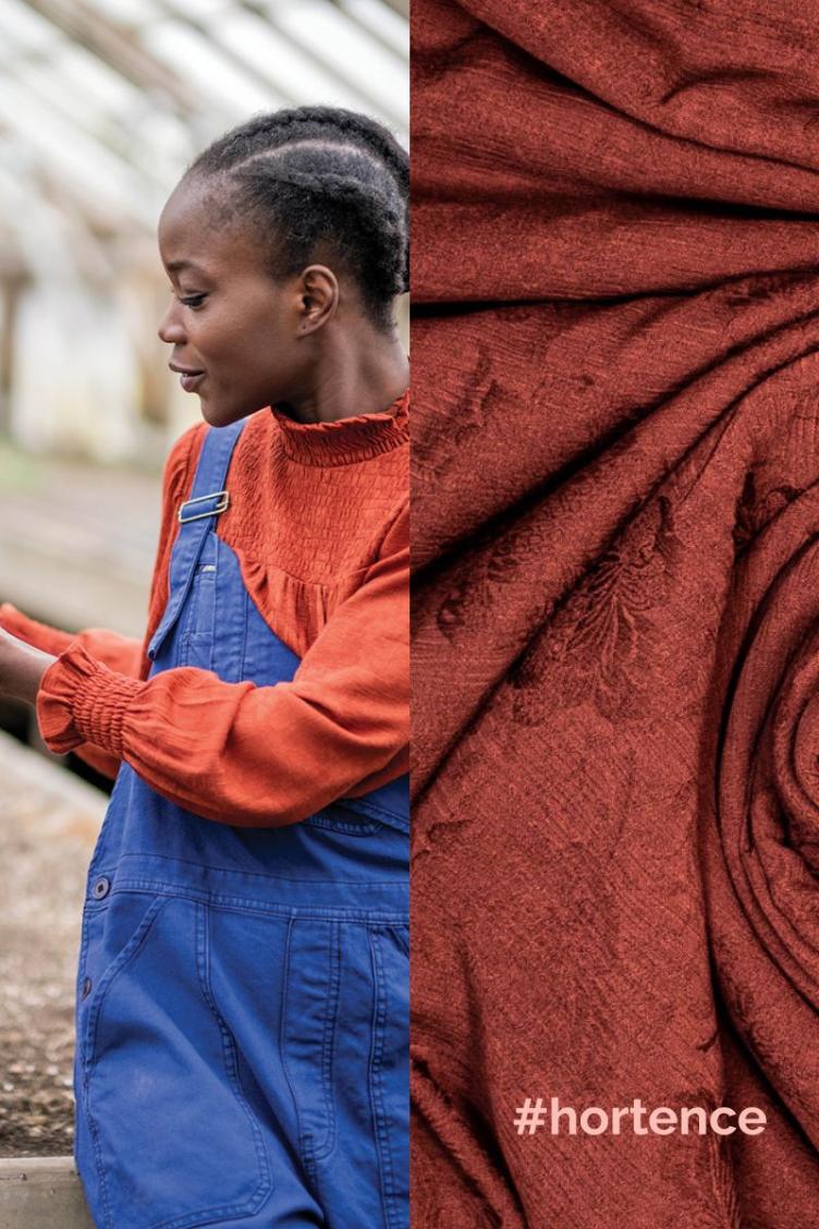#hortence, Jacquard Viscose/PL, Brown