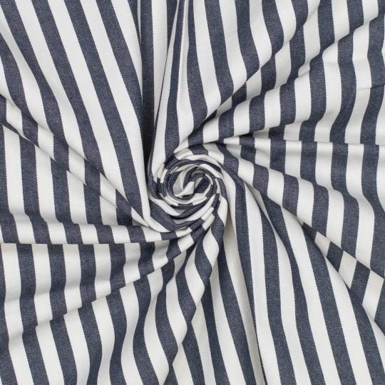 Indigo Denim Stripe, Washed Dunkelblau - 2