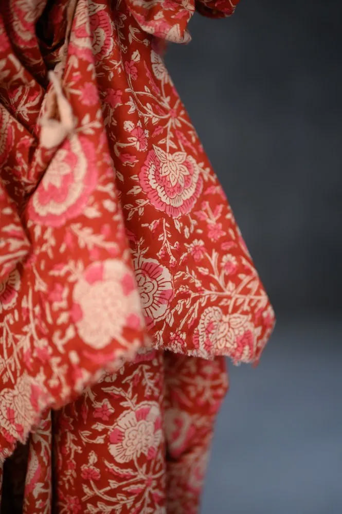 Indische Baumwolle, Rot/Rosa - 0