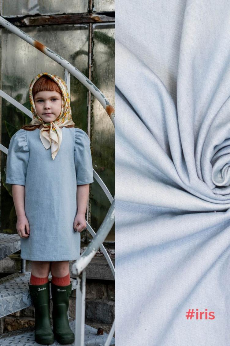 #iris, Washed Denim Light, 100% Cotton