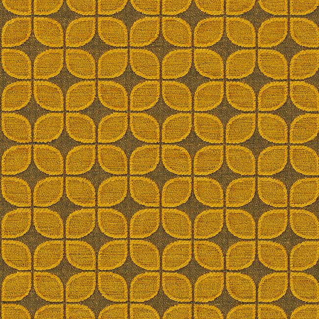 Jacquard Chenille Deluxe Flower, Ocker
