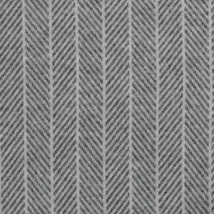 Jacquard Jersey, Ecru/Hellgrau - 0