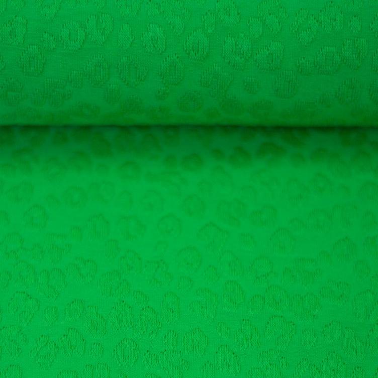 Jacquard Jersey, Leo Ton-in-Ton, Grün