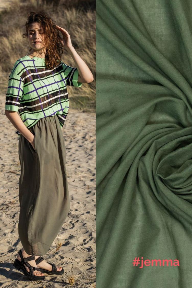 #jemma (Hose), Batist Baumwolle, Olive