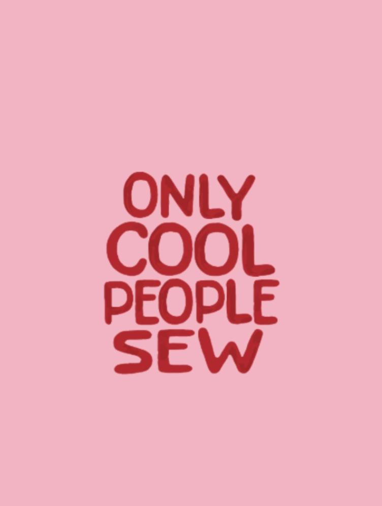 Jersey PANEL, `Only Cool People Sew`