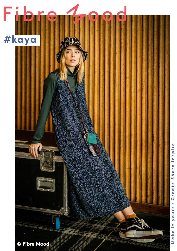 #kaya, Viscose Tencel, Lines Blue/Black