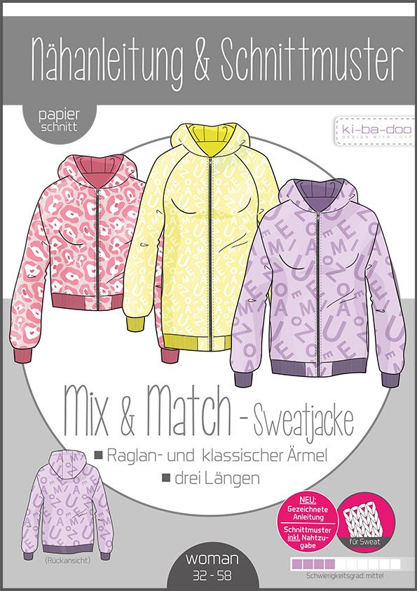 Ki-ba-doo Mix & Match Sweat Jacke, Damen