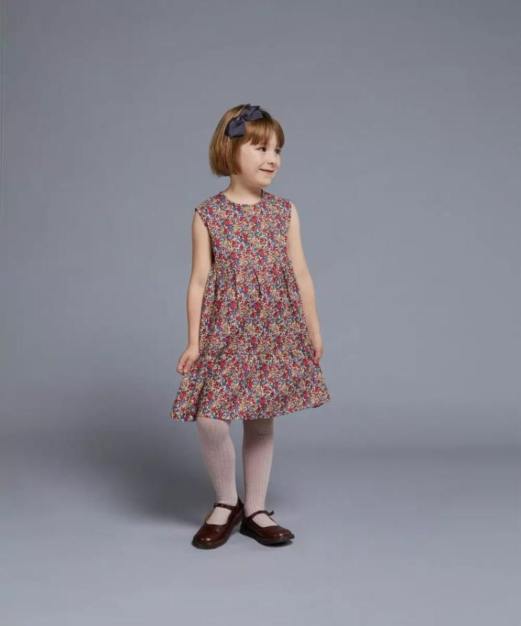 KIDS MABEL TIERED DRESS, LIBERTY. - 1