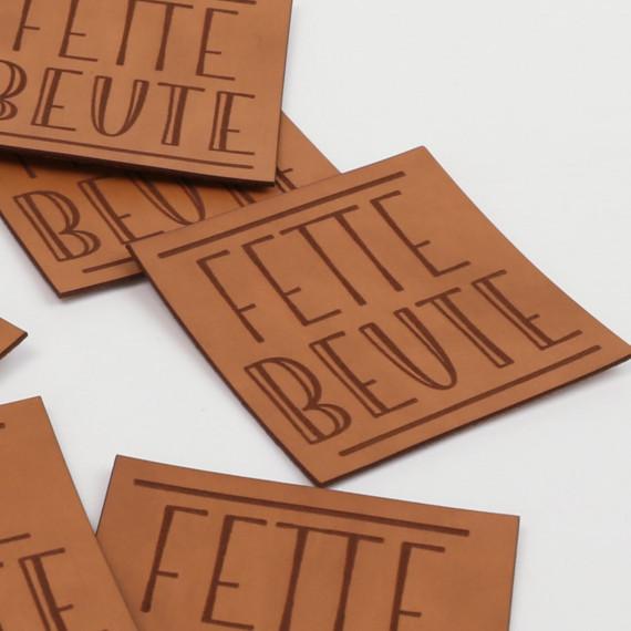 Kunstleder Label `Fette Beute`