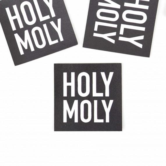 Kunstleder-Label - HOLYMOLY, Schwarz/Weiss
