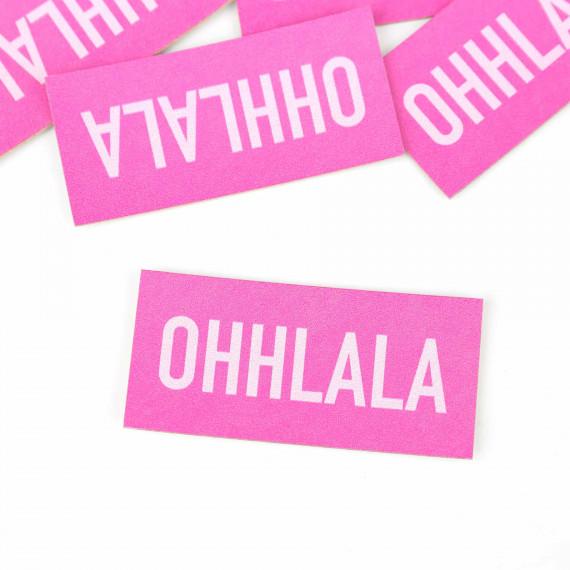 Kunstleder-Label - `OHHLALA`, Pink