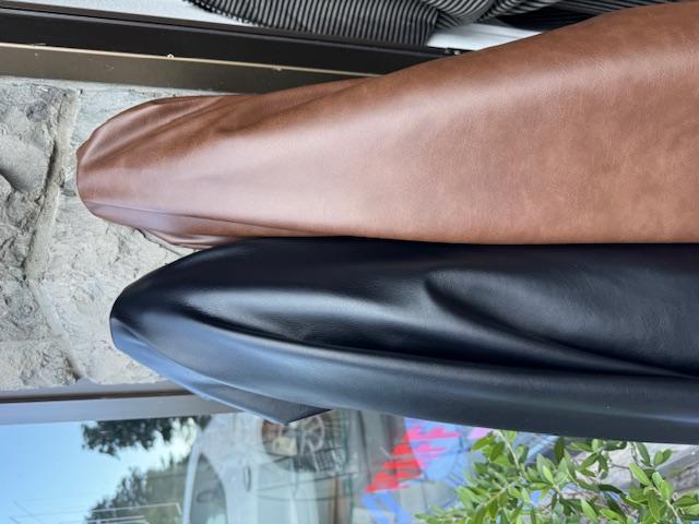 Kunstleder `super soft`, Camel & Schwarz