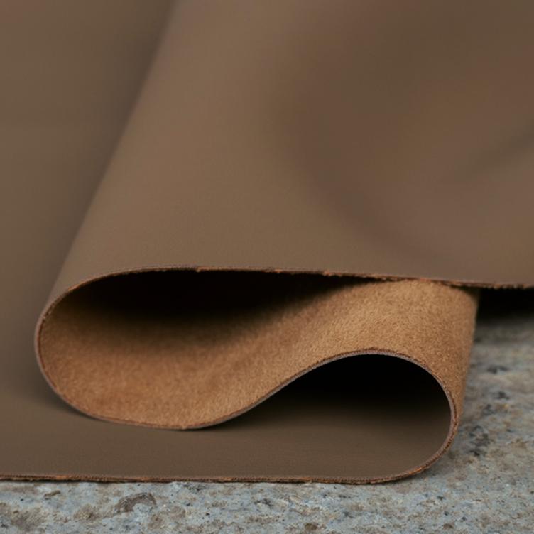 Kunstleder Vegan Rossis, Soft-Velours `Sand Storm` (Braun)