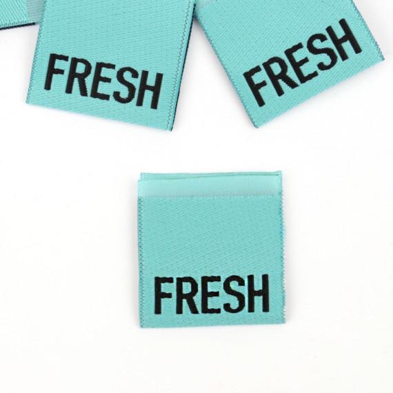 Label - `FRESH`, Türkis/Schwarz