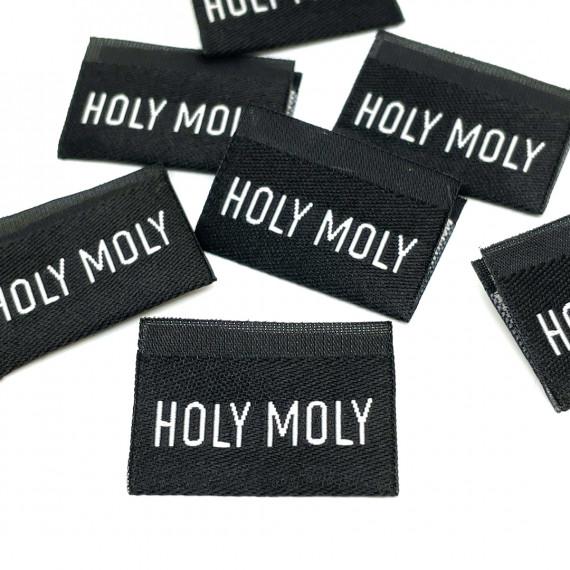 Label - HOLY MOLY, Schwarz/Weiss