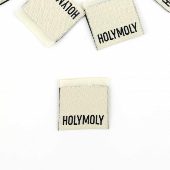 Label - `HOLYMOLY`, Offwhite/Schwarz
