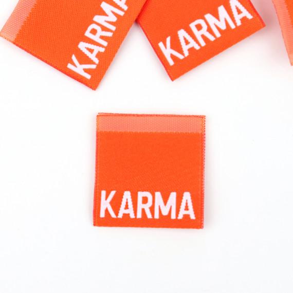 Label - `KARMA`, Orange/Weiss