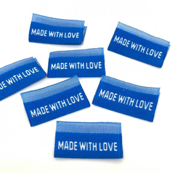 Label - 'Made with Love', Royalblau