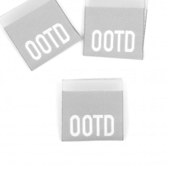 Label - `OOTD`, Grau/Weiss