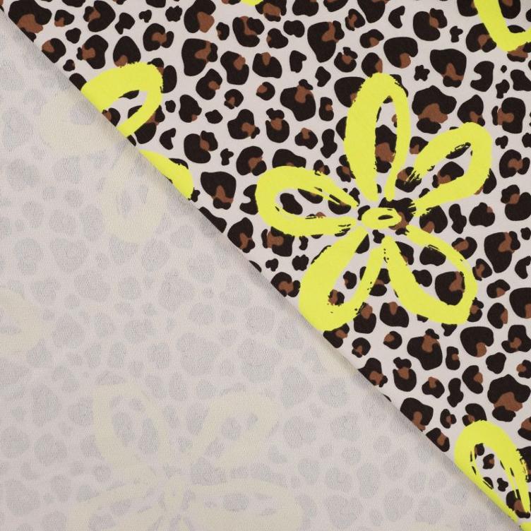 Leo Flower Neon Gelb, Summer-Sweat - 1