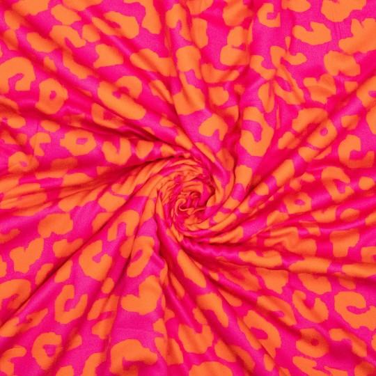 Leo Viskose Satin, Pink/Orange