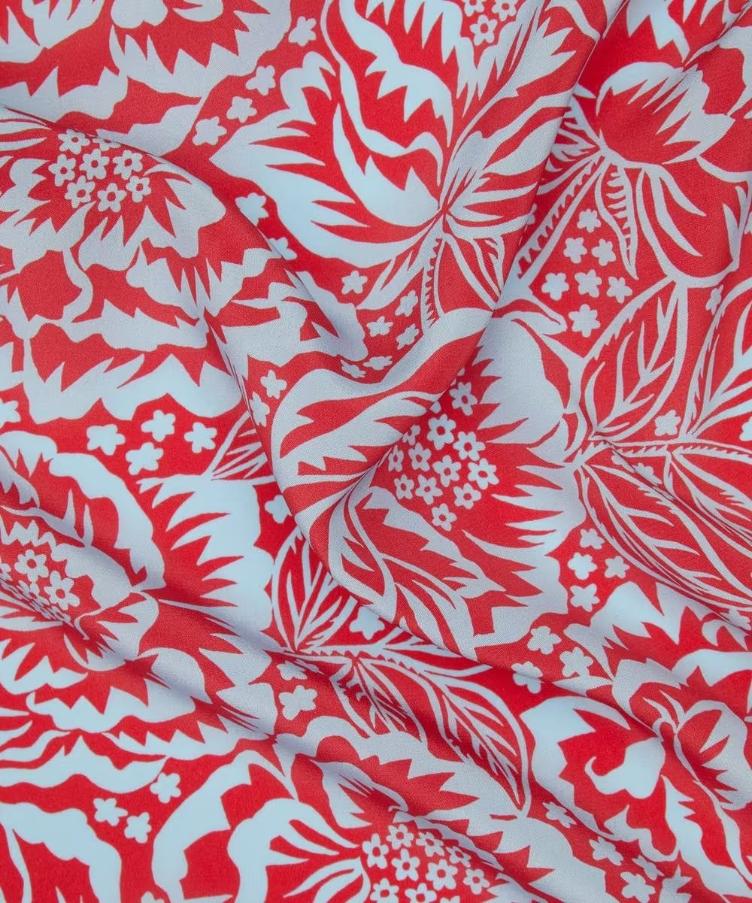 LIBERTY FABRICS, IRENE ROSE, Silk Crepe De Chine | Tana Lawn™