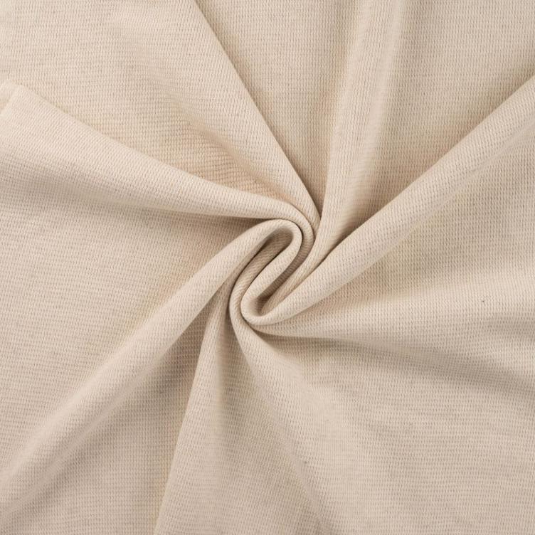 Linen Waffeljersey, Uni Ecru