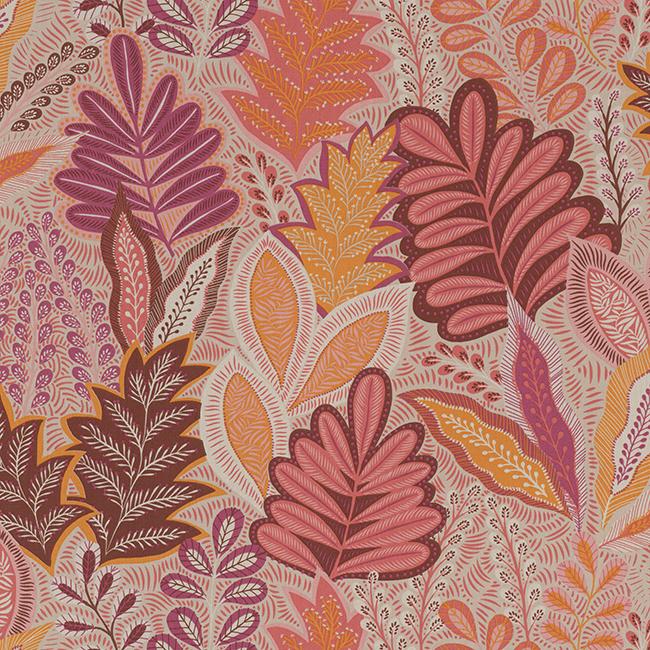 Linenlook, Flower Pink/Orange (80%BW, 20%PE)