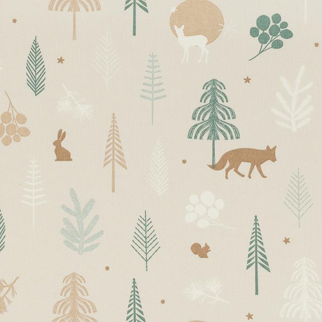 Linenlook Half Panama Premium `GOLD FOREST ANIMALS`