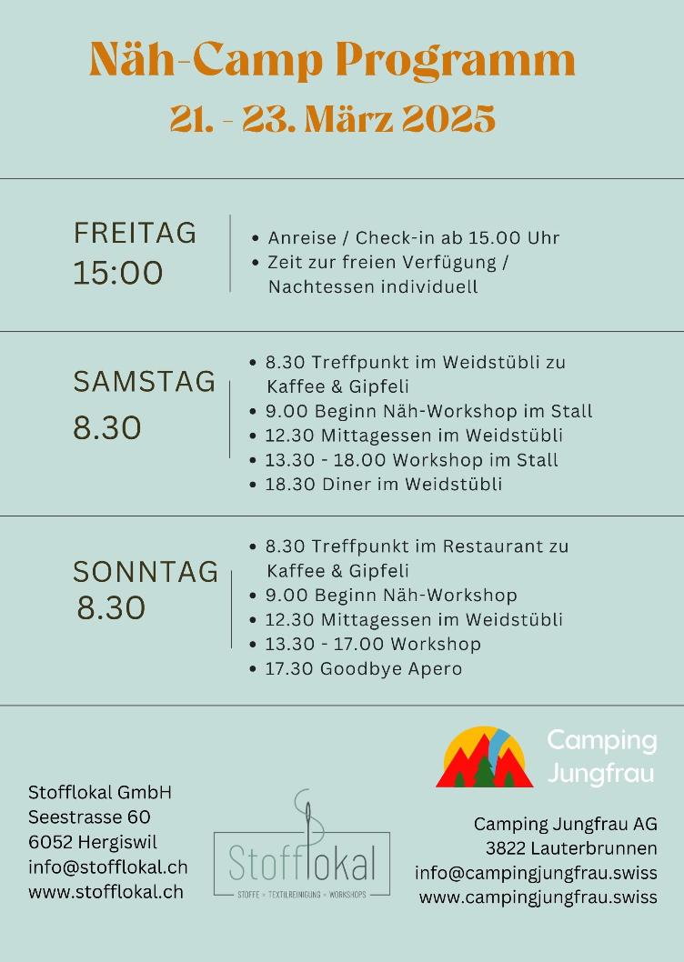 März 2025 | Näh-Camp Lauterbrunnen - 0
