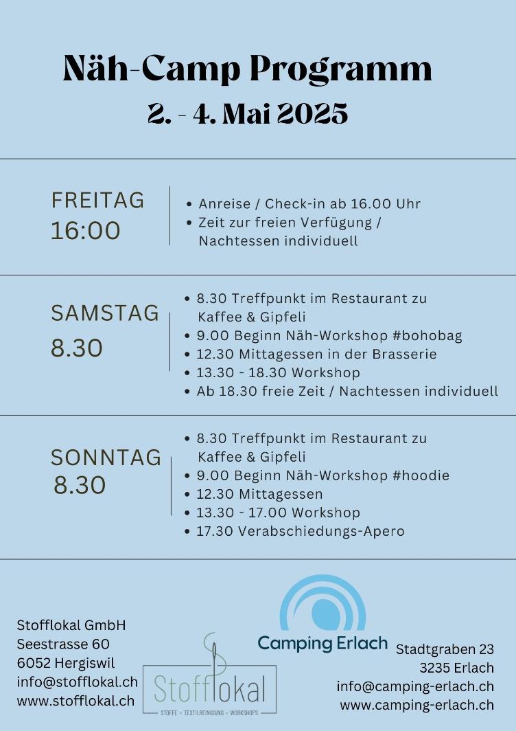 Mai 2025 | Näh-Camp Erlach AUSVERKAUFT - 1
