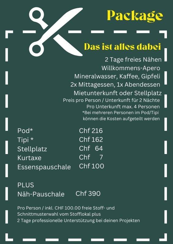 Mai 2025 | Näh-Camp TCS Camping Disentis AUSVERKAUFT - 1