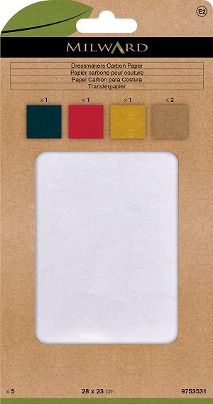 MILWARD, Transferpapier, 5 Bögen