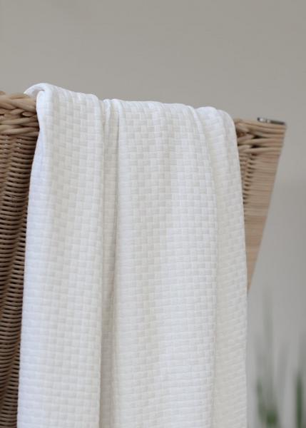 Organic Wicker Knit, White Sand, 180cm