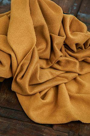 Organic Woolen Fleece/Sweat Cashmere, Dry Mustard