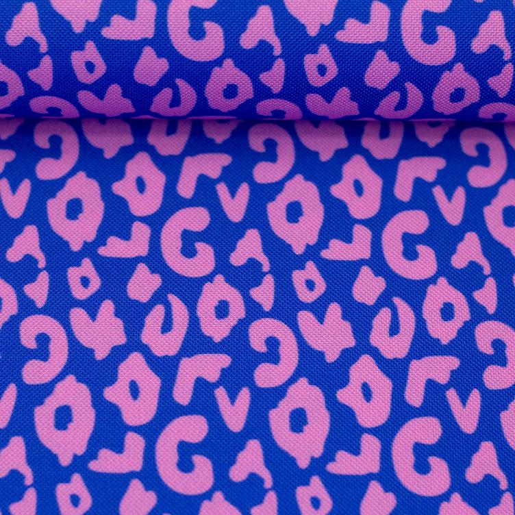 Oxford Gewebe, Colourful Collection by Cherry Picking, Leo Blau/Rosa