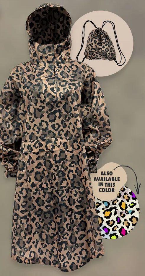 Poncho Water-Repellent Print, Leo - 0