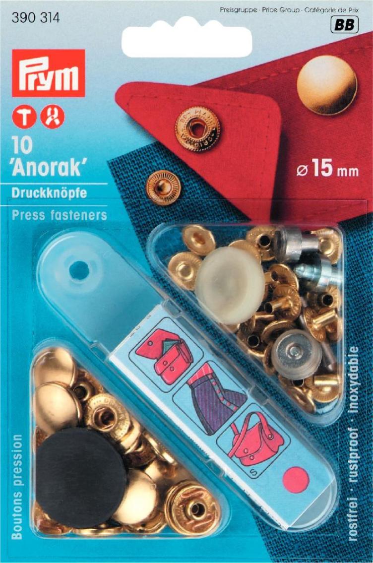 PRYM Druckknöpfe, 15mm, Gold