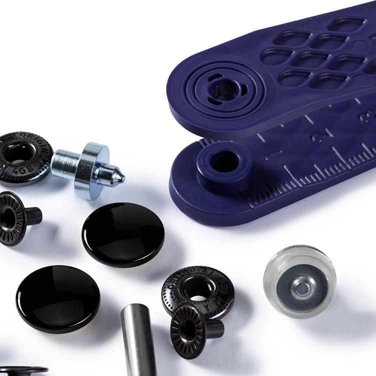 PRYM Druckknöpfe, 15mm, Schwarz - 0