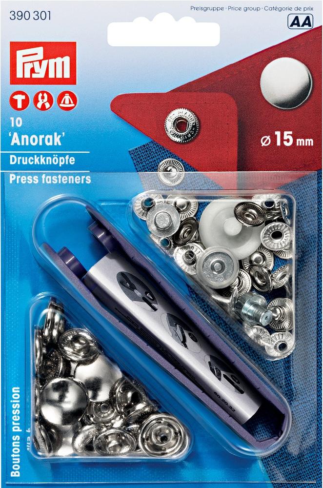 PRYM Druckknöpfe, 15mm, Silber