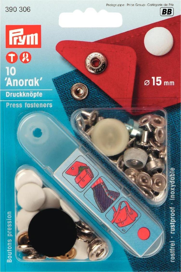 PRYM Druckknöpfe, 15mm, Weiss