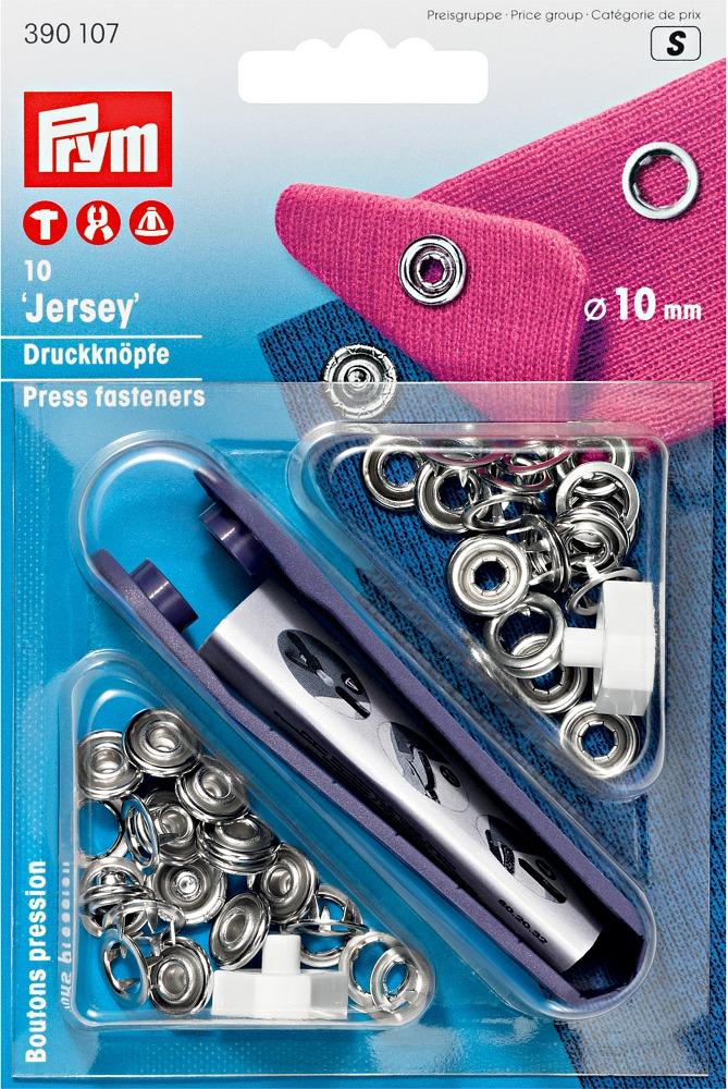 Prym, Druckknöpfe Ring Jersey, 10mm, Silber