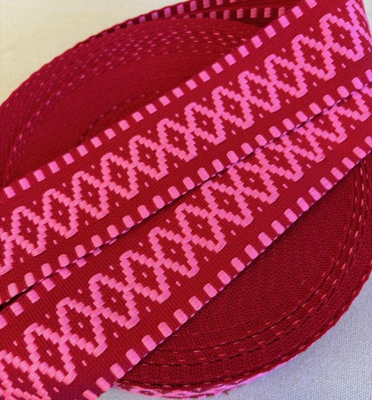 Ribbon, Indian Red - Pink, 5cm - 0