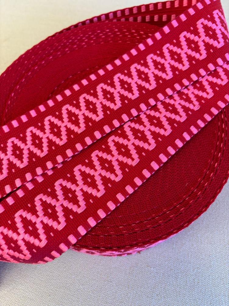 Ribbon, Indian Red - Pink, 5cm - 1