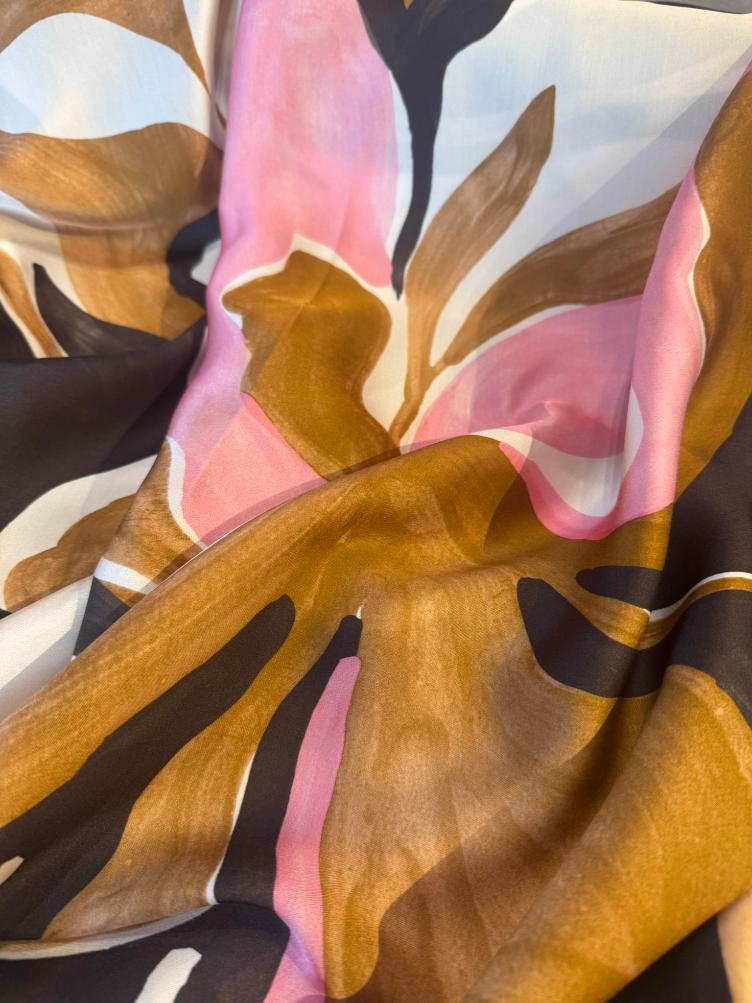 Viskose, Rosa / Braun