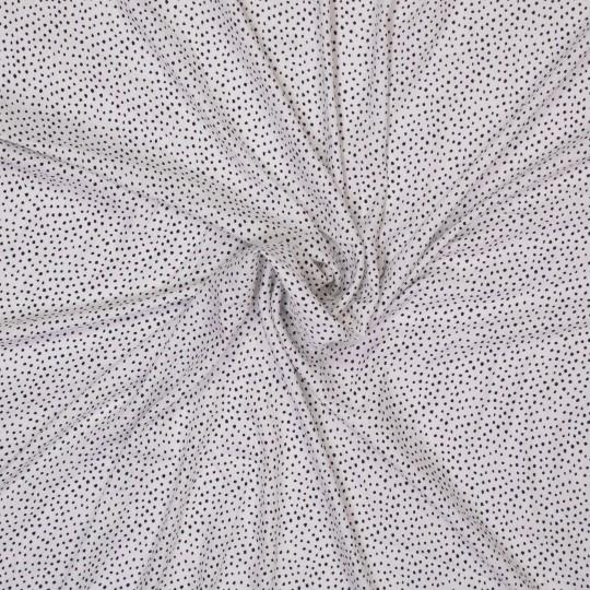 Silk/Viscose, Spot Print White